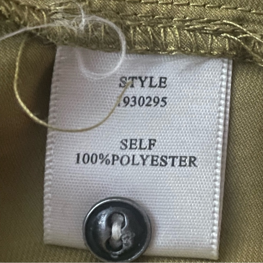 Current Air Metallic Buttoned Collar Smocked Slee… - image 6